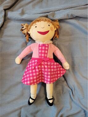 Pinkalicous Soft Plush Doll with Pink Checkered Dress